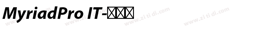 MyriadPro IT字体转换